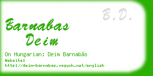 barnabas deim business card